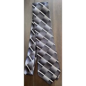 Zylos Platinum Tie by George Machado - Black & Gray - 100% Silk - Made in USA